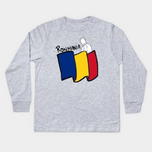 Ronmania (Romania Colors) Kids Long Sleeve T-Shirt